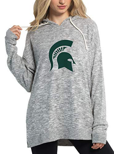 Chicka-d NCAA Michigan State Spartans Womens Cozy Fleece Tunic, Heather Grey, Large (465_PL) | Amazon (US)