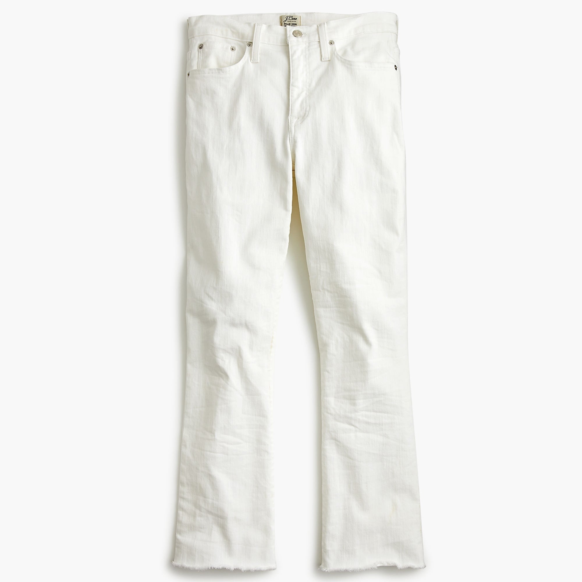 Demi-boot crop jean in white | J. Crew US