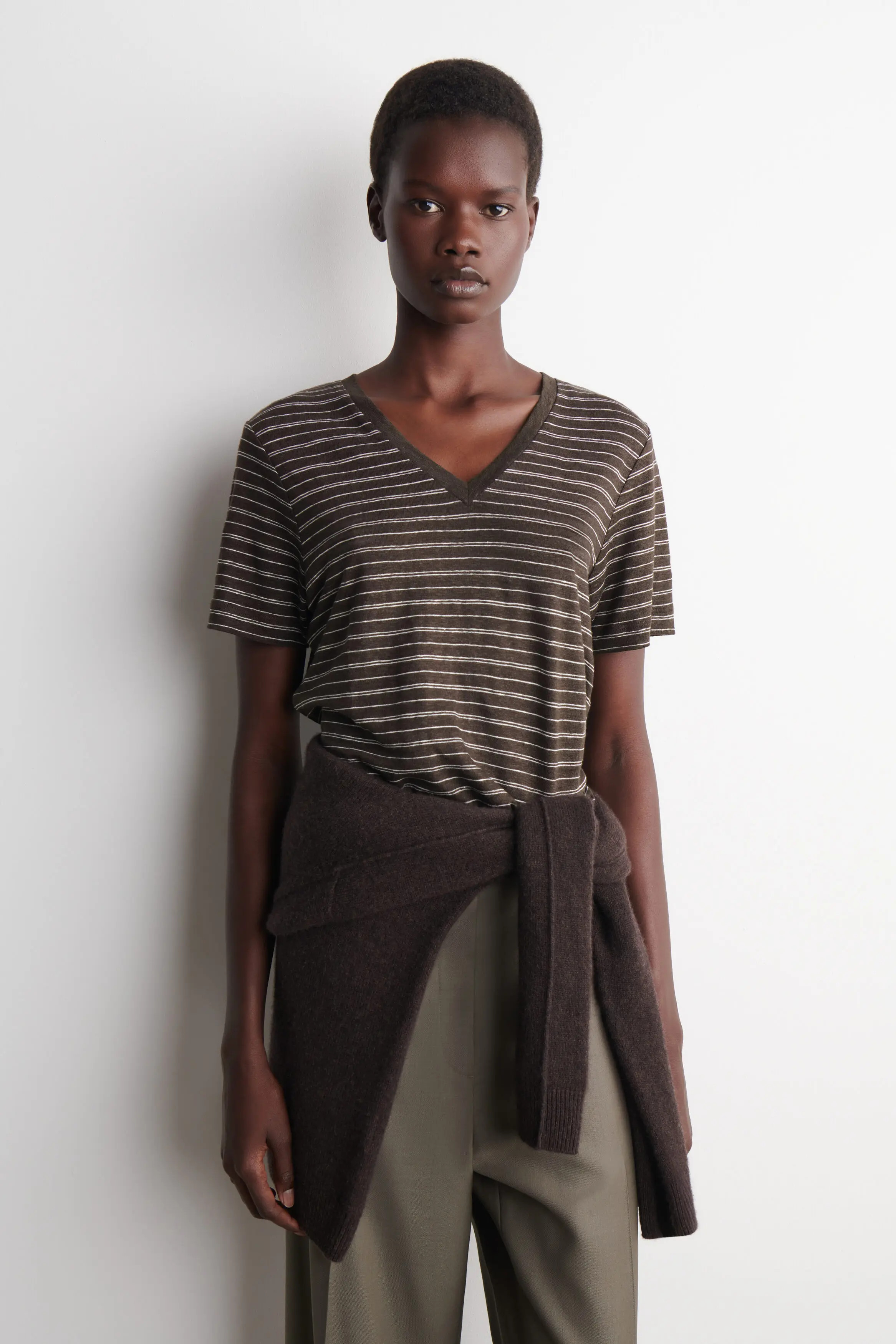 V-neck Linen T-shirt (Women) | Nordstrom | Nordstrom