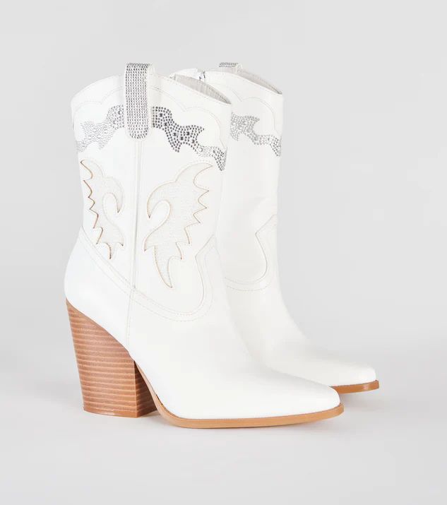 Made You Dazzle Rhinestone Pearl Cowboy Boots | Windsor Stores