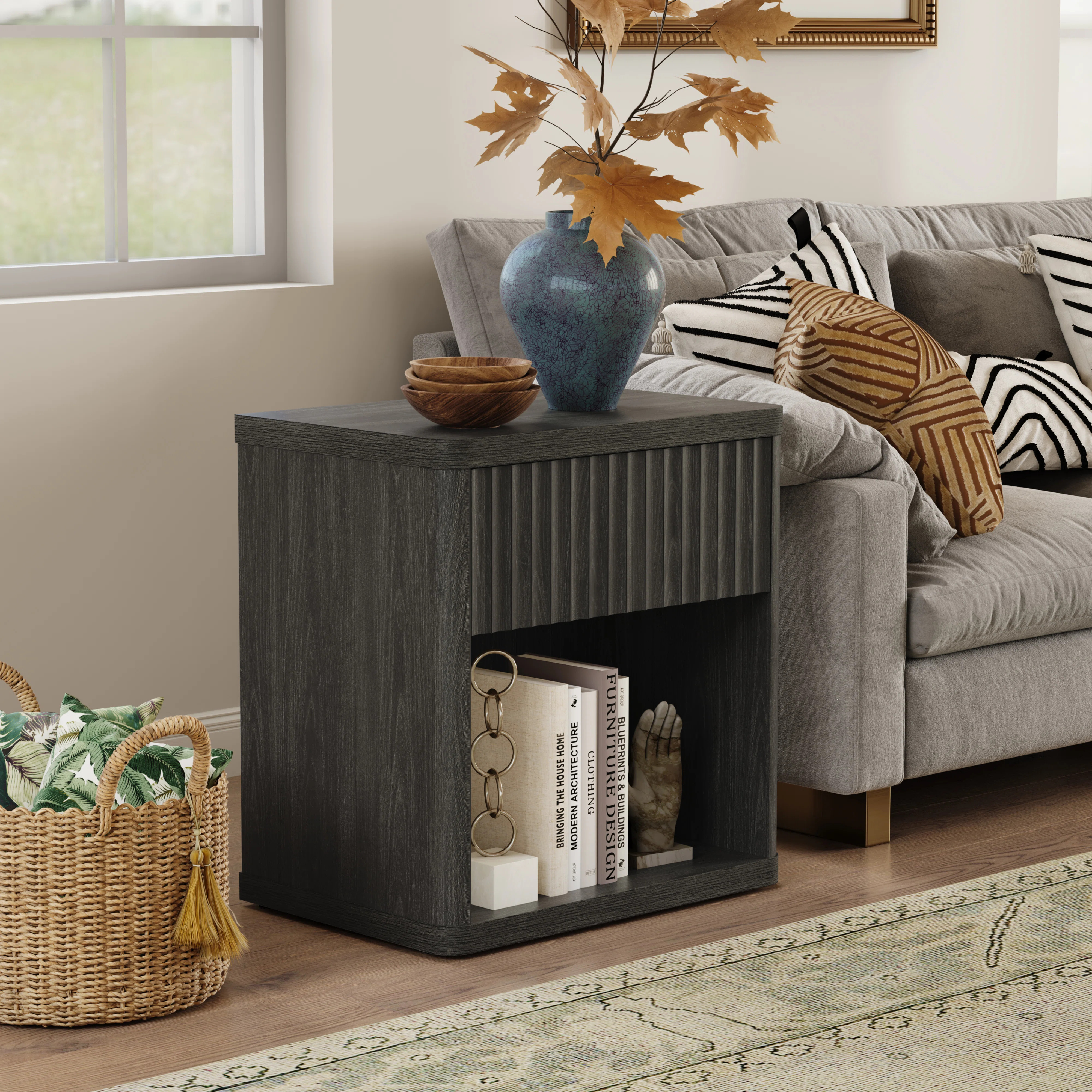 Cesiro 1 - Drawer Nightstand in Gray | Wayfair North America