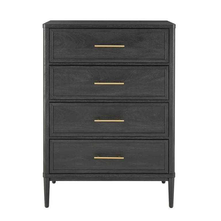 Better Homes & Gardens Oaklee 4-Drawer Dresser, Charcoal Finish - Walmart.com | Walmart (US)