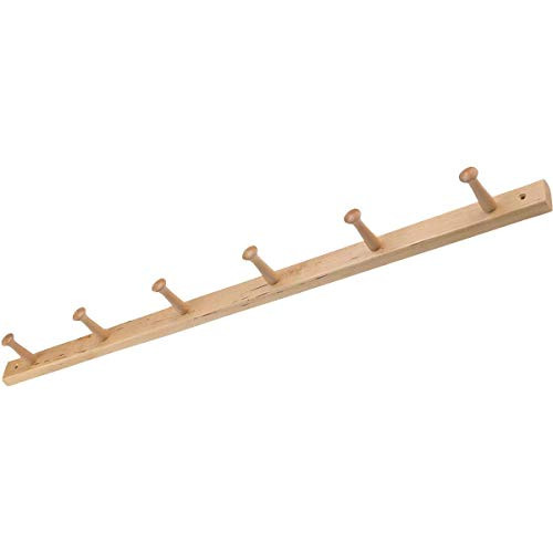 iDesign 91528 Wood Wall Mount 6-Peg Coat Rack for Coats, Leashes, Hats, Robes, Towels, Jackets, Purs | Amazon (US)