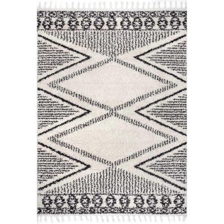 Kleist Southwestern Area Rug in Off White/Black | Wayfair North America