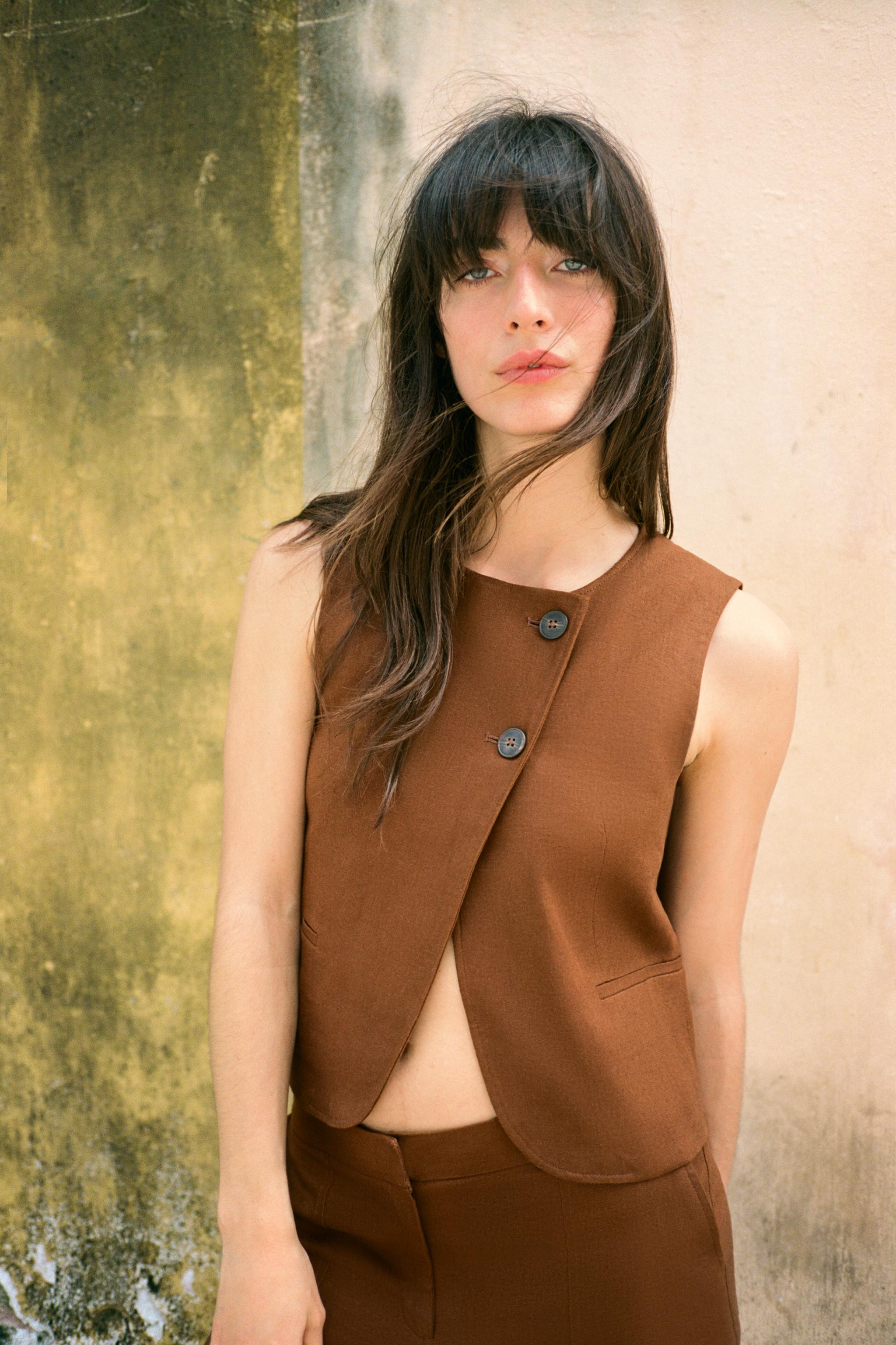 DOUBLE BREASTED LINEN VEST SET | Zara US