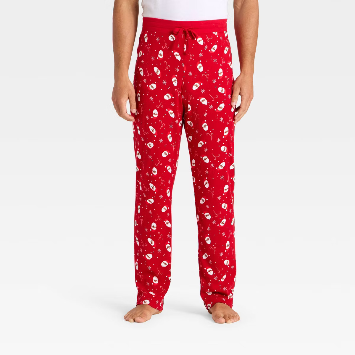 Men's Santa Print Ribbed Holiday Matching Family Pajama Pants - Wondershop™ Red | Target