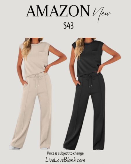 Amazon new release
2 piece casual sleeveless sweatsuits wide leg 
#ltku
Travel outfit idea
Casual outfit 

#LTKFindsUnder50 #LTKStyleTip #LTKTravel
