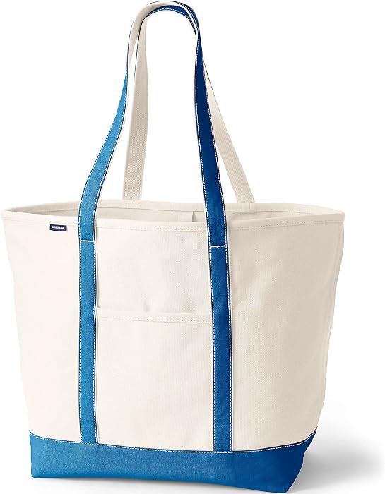 Lands' End Open Top Canvas Tote Bag | Amazon (US)
