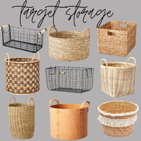 Target baskets 
Leather baskets 
Woven baskets
Wire baskets 
Target storage 

#LTKhome