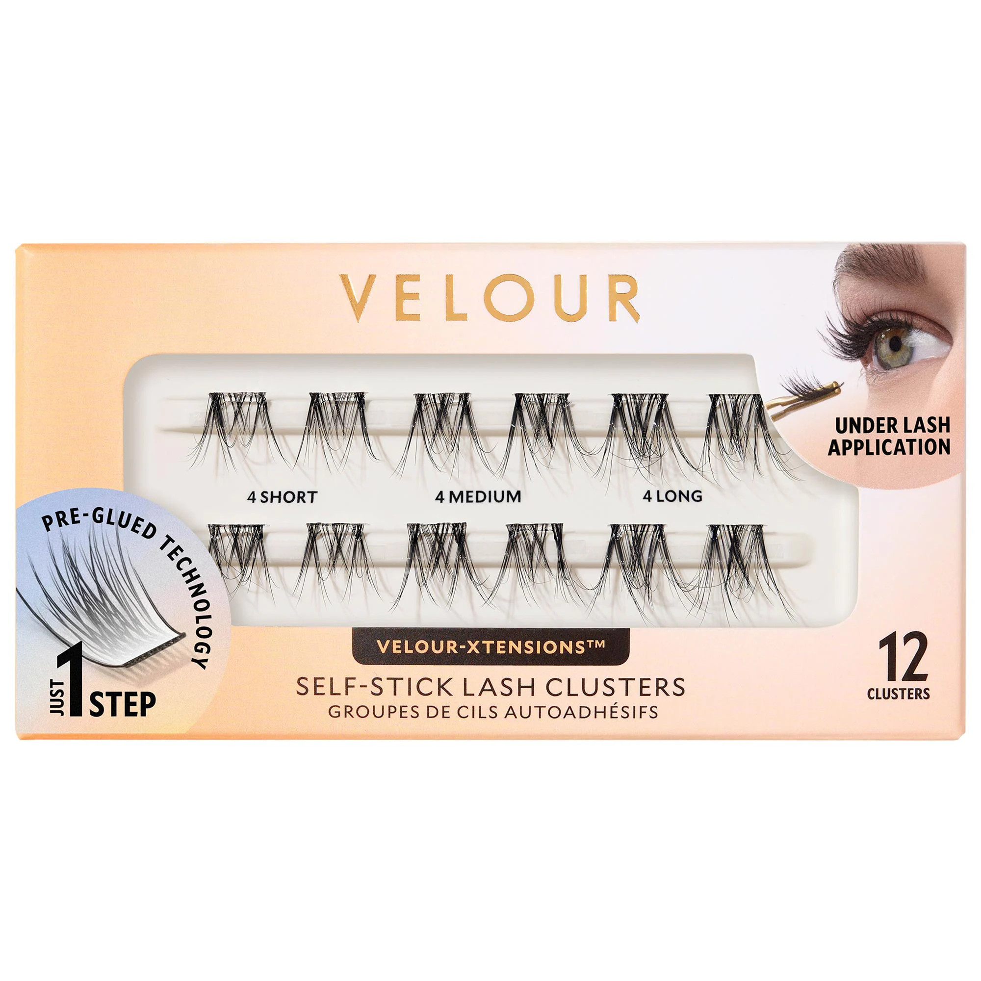 Velour Lashes Velour-Xtensions Self-Stick Lash Clusters Soft & Wispy | Sephora (US)