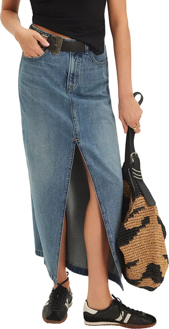 Free People Nothing Better Denim Maxi Skirt | Nordstromrack | Nordstrom Rack