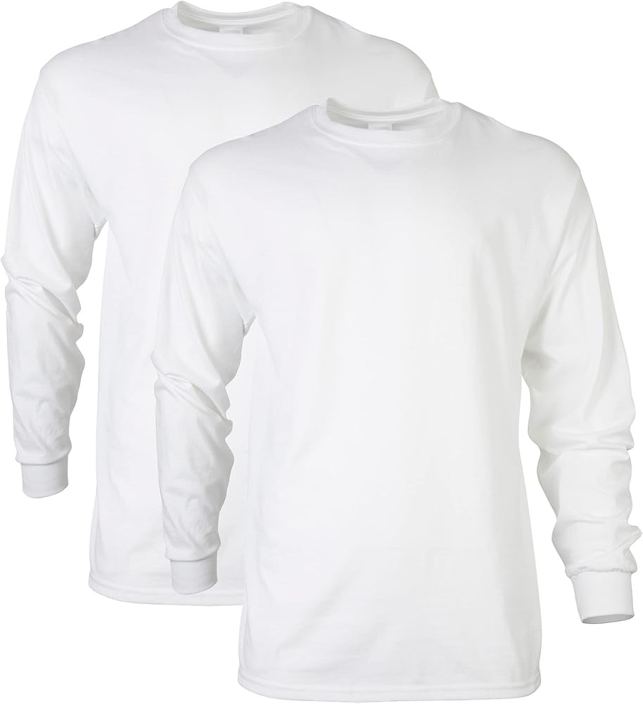 Gildan Adult Ultra Cotton Long Sleeve T-Shirt, Style G2400, Multipack | Amazon (US)