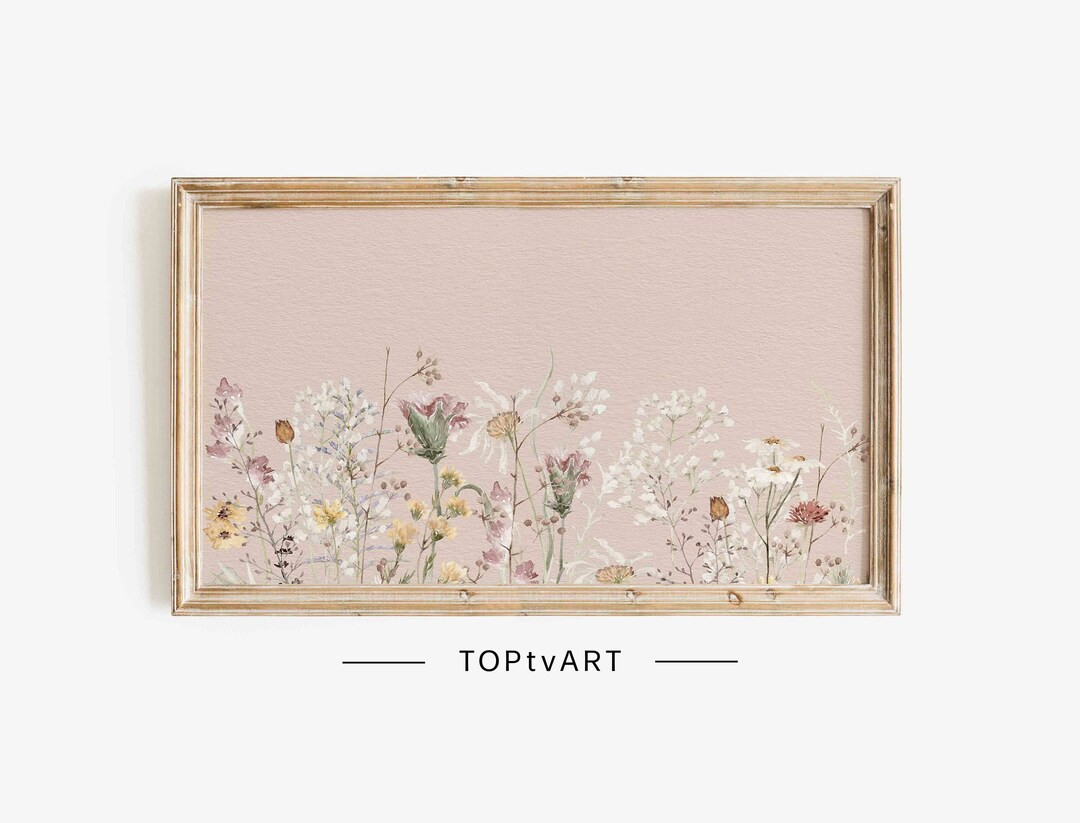 Samsung Frame TV Art Wildflowers, Frame TV Art Spring, Frame TV Art Pink, Frame Tv Art Easter, Fr... | Etsy (US)