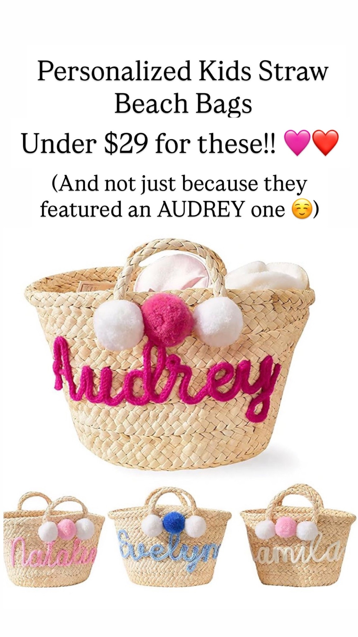 Personalized Kids Straw Beach Bag, Custom Handwoven Toys Tote Bags, Monogram Summer flower girl basket, Boys and Girls Birthday Christmas Gifts for Wedding, Swim, Travel, Picnic

#LTKootd