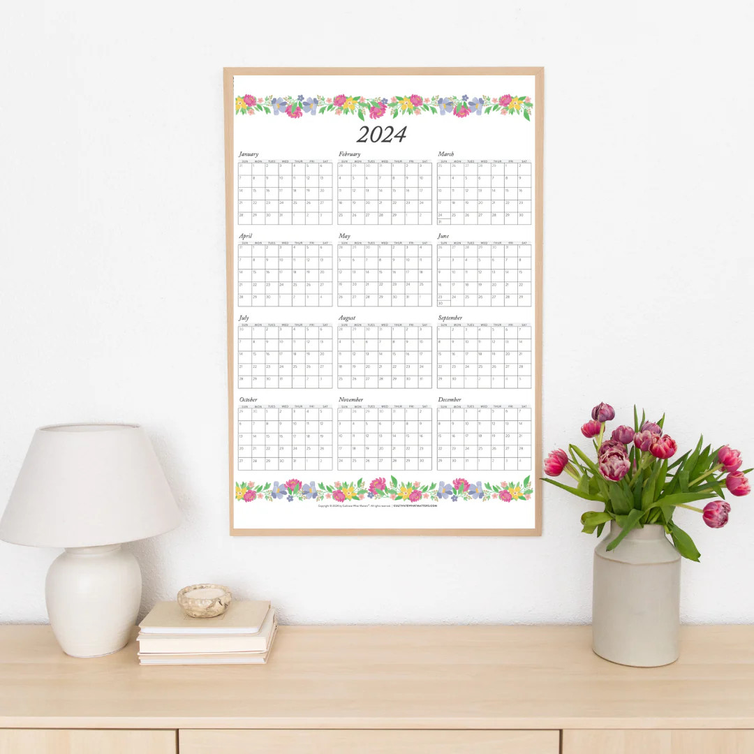 2024 Digital Calendar Bundle | Undated | Cultivate What Matters