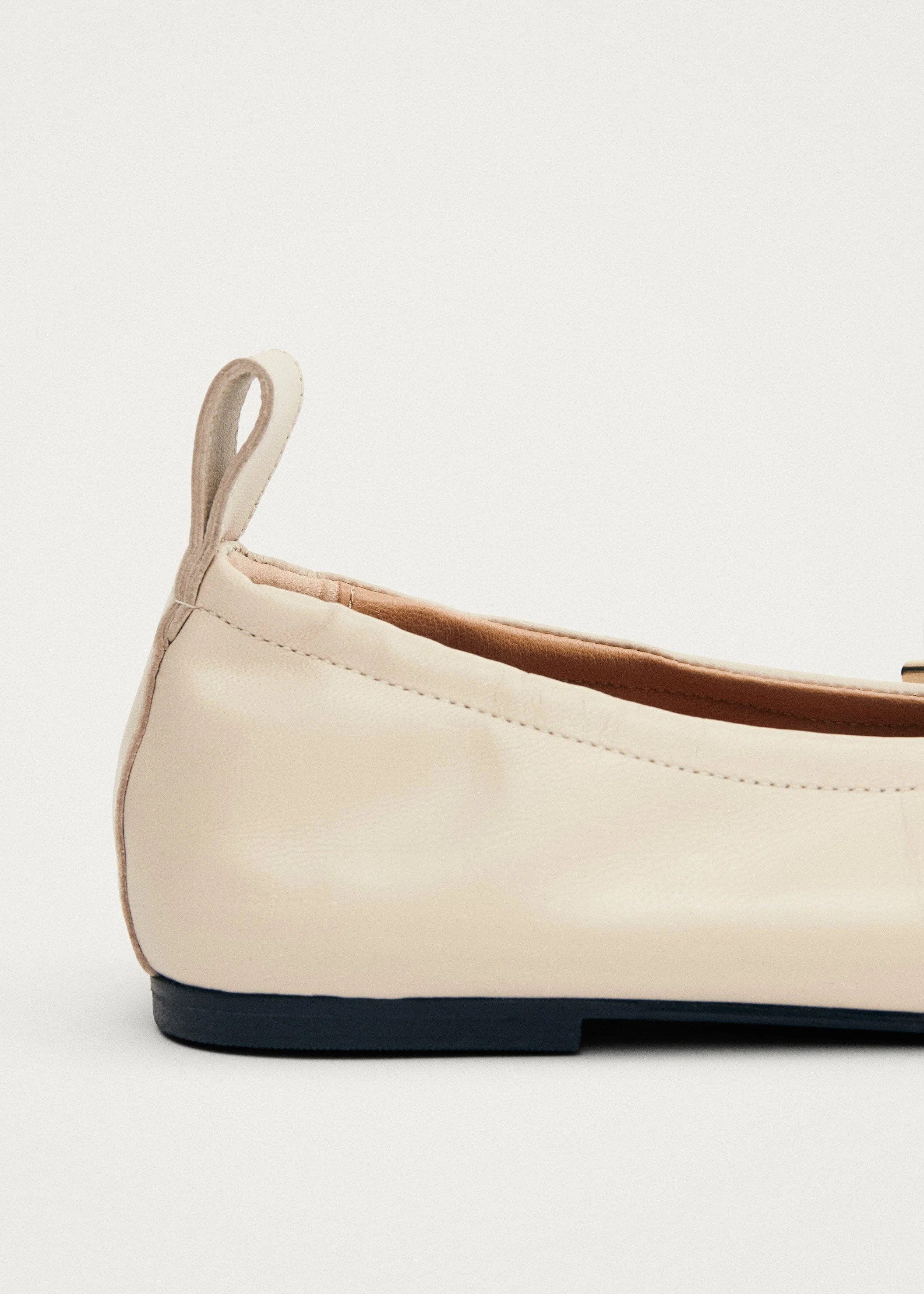 Rosalind Cream Leather Ballet Flats | ALOHAS (Global)