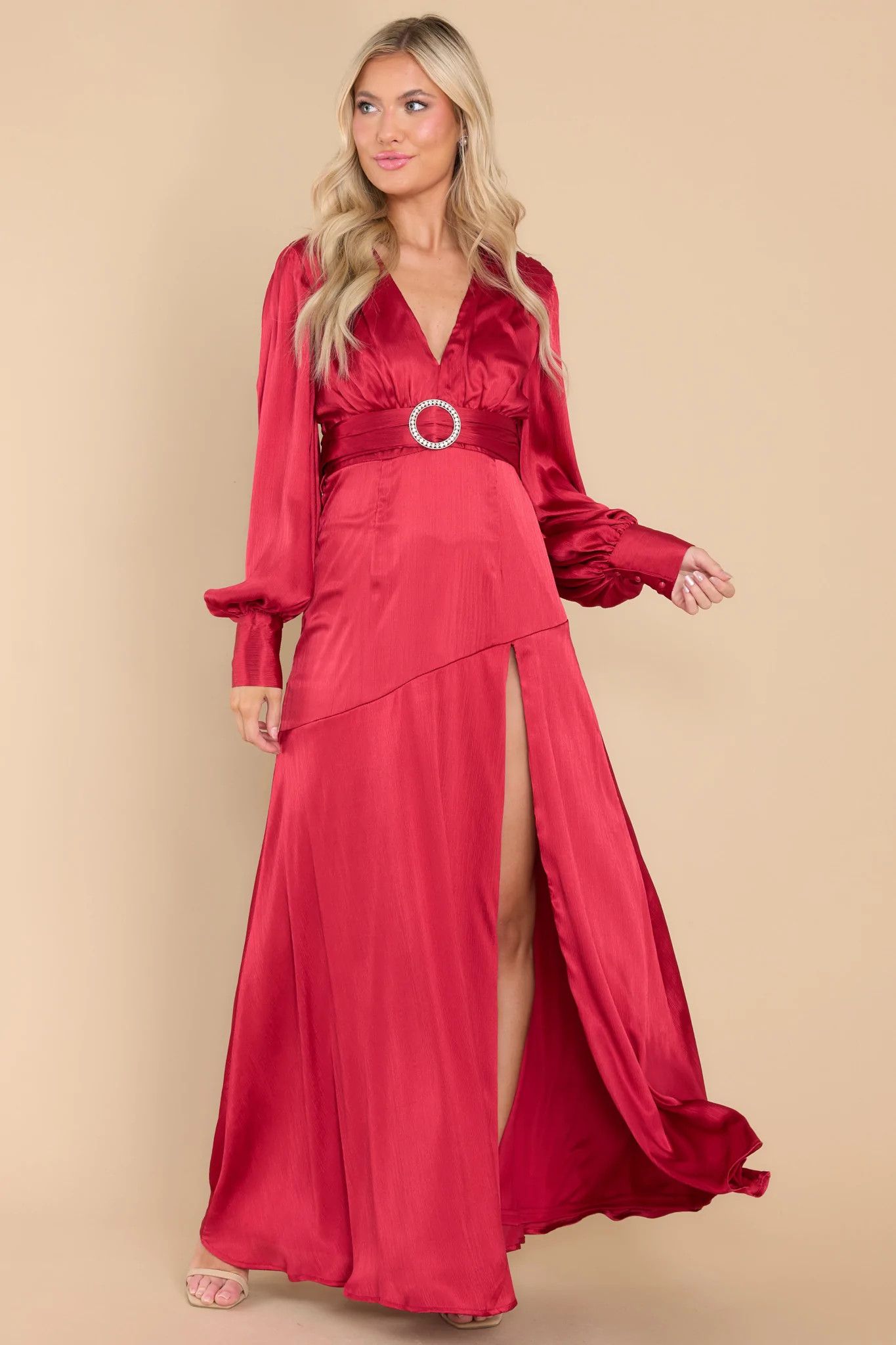 All The Love Ruby Red Maxi Dress | Red Dress 
