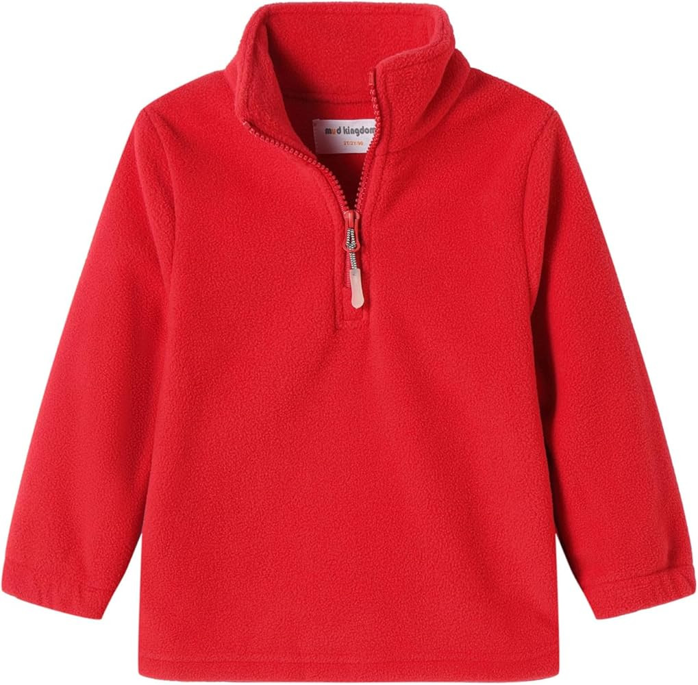 Mud Kingdom Boys Girls Quarter Zip Sweatshirt Polar Fleece Long Sleeve Shirts Mock Neck Fall Pull... | Amazon (US)