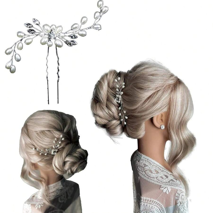 1 Grampo Grinalda Acessório Presilha Cabelo De Noiva A8 | SHEIN