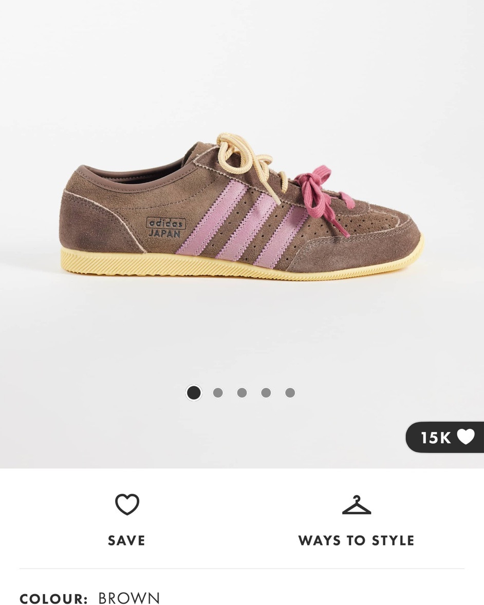 obsessed with these shoes!! 

adidas double lace trainers, brown and pink trainers, yellow lace,