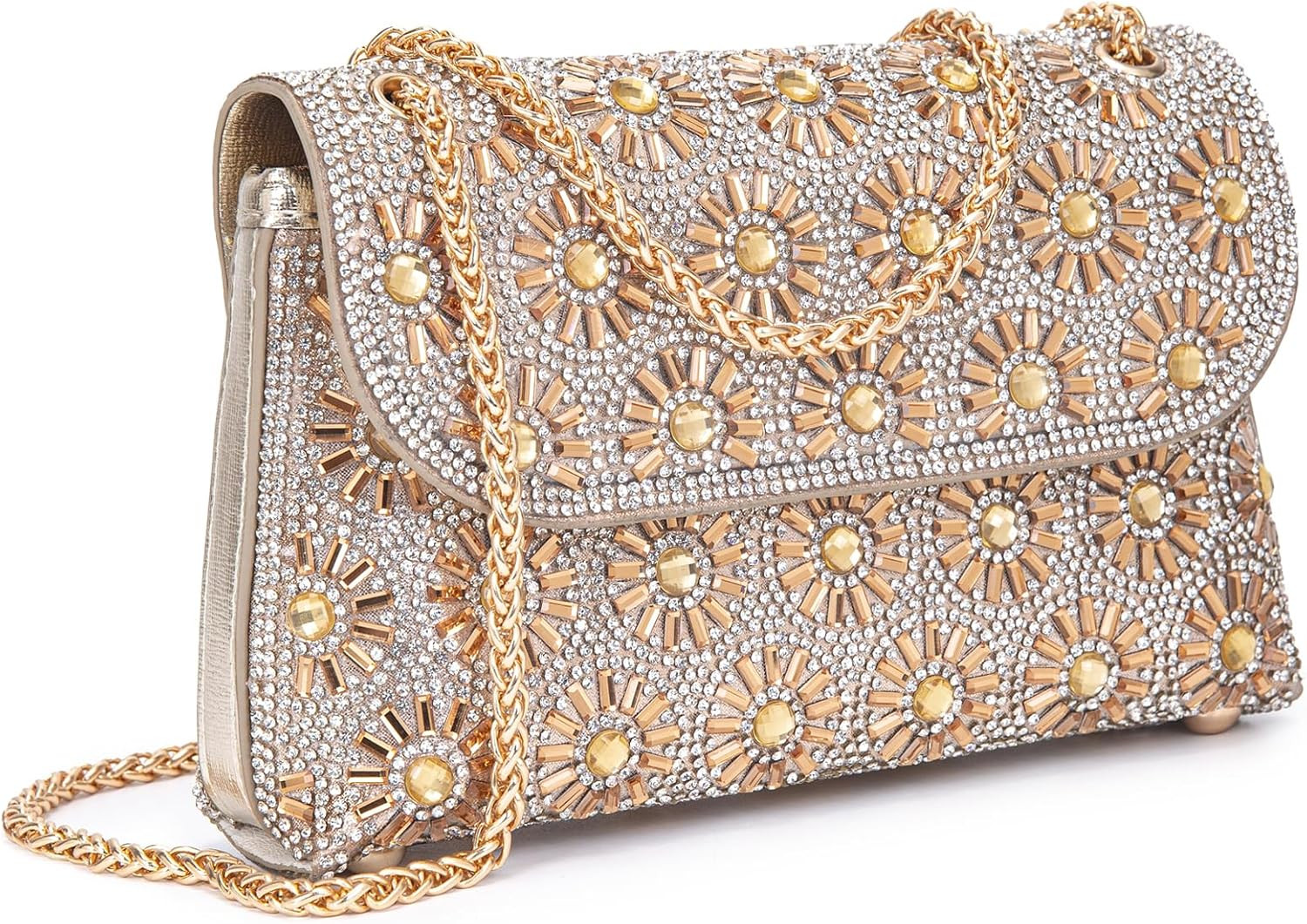 BBTT.ful Shoulder Bags Crossbody Bag Purses Handbags Crystals Rhinestone Evening Bag for Women Clutch Purse with Chain | Amazon (US)