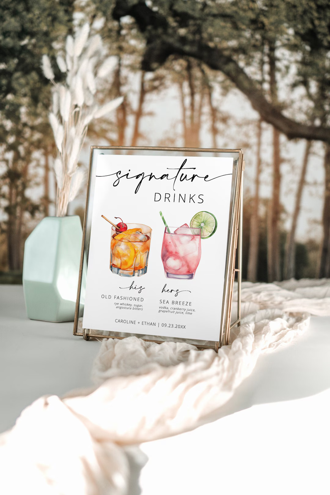 Signature Drink Sign, Modern Editable Drink Menu, Printable Bar Menu, 3000 Images, Minimalist Bar... | Etsy (US)