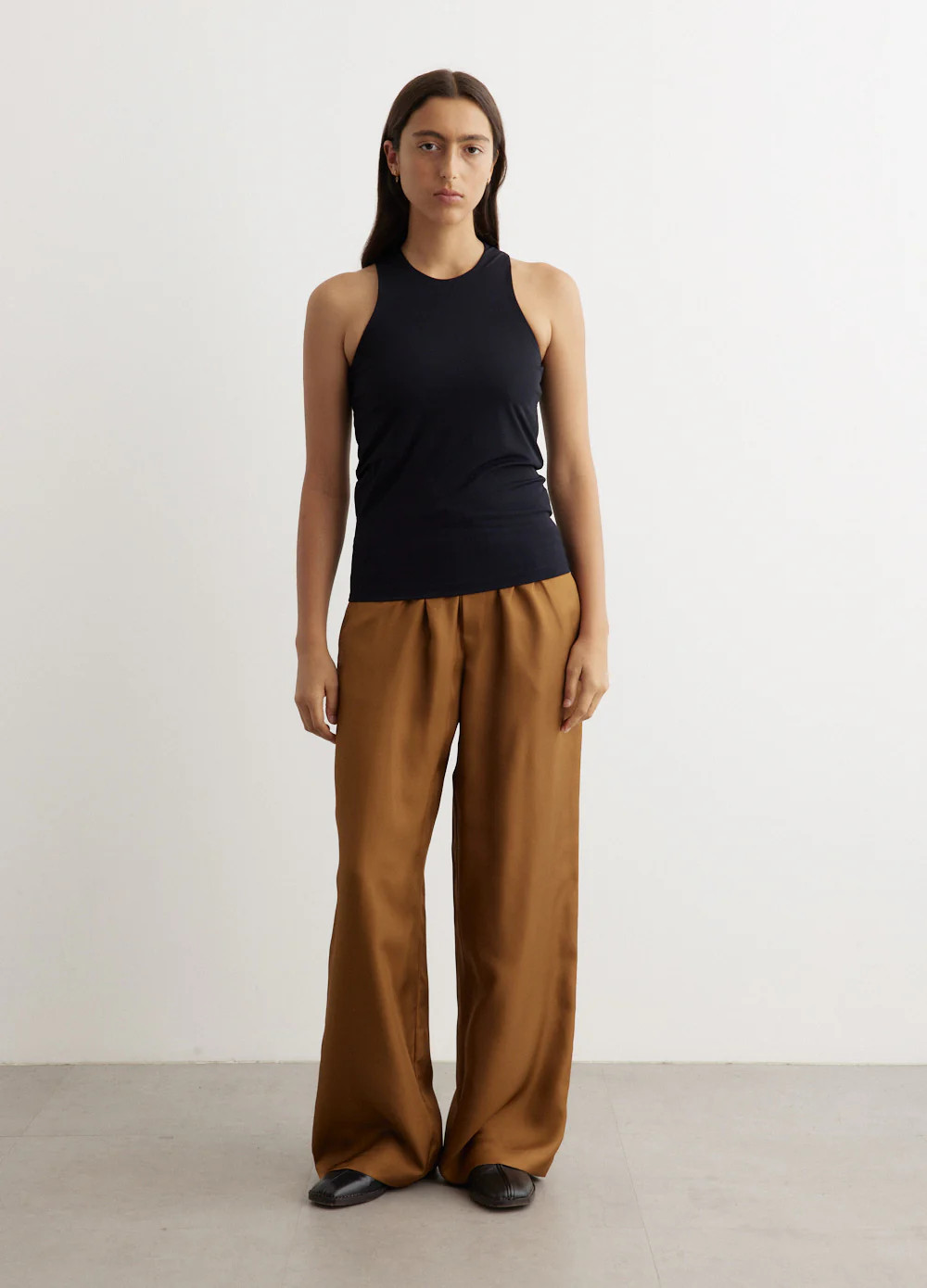 Wide Leg Silk Trousers | Incu