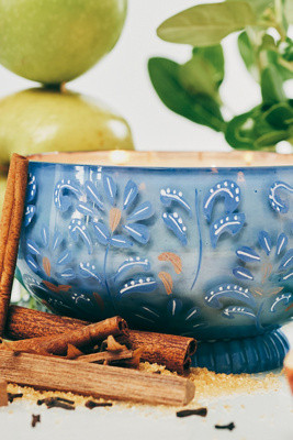 Leora Fruity Honeycrisp Oakwood Glass Candle | Anthropologie (US)