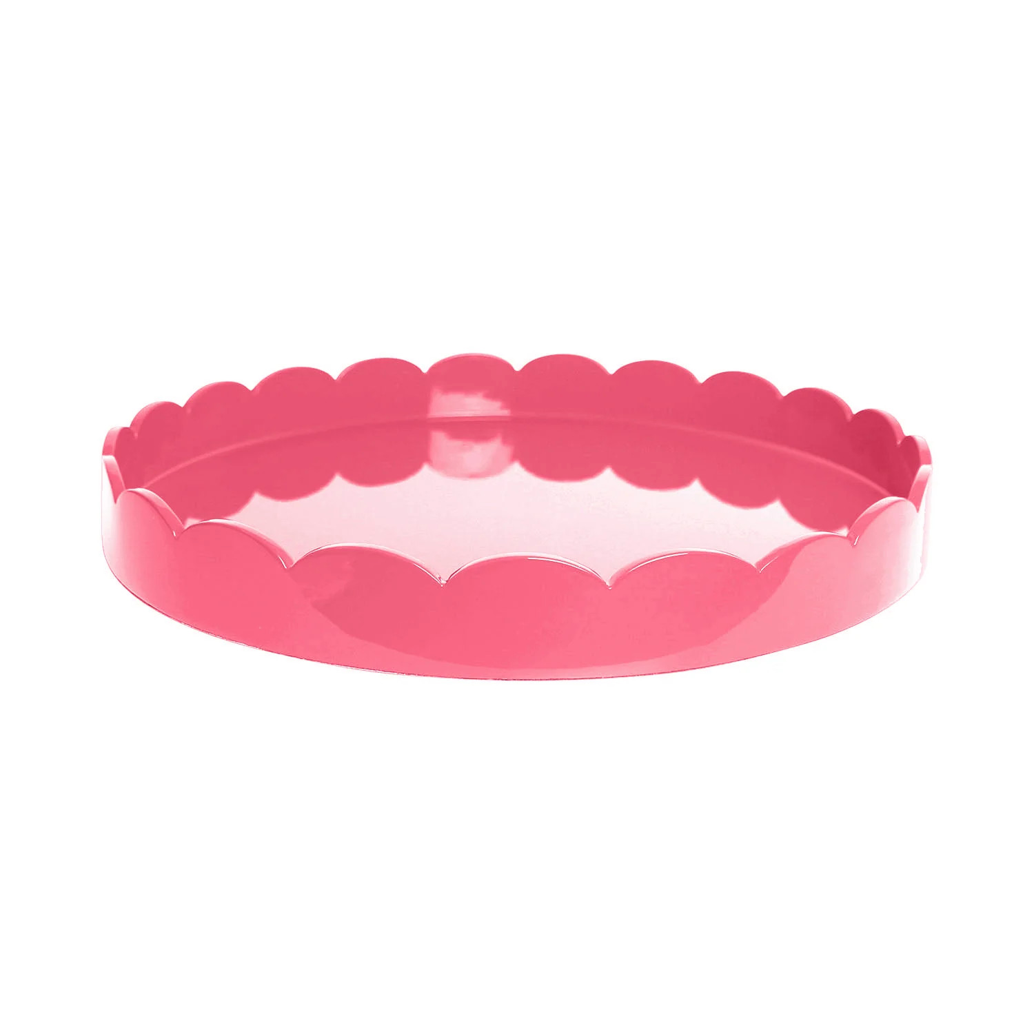Watermelon Round Medium Lacquered Scallop Tray | Addison Ross US