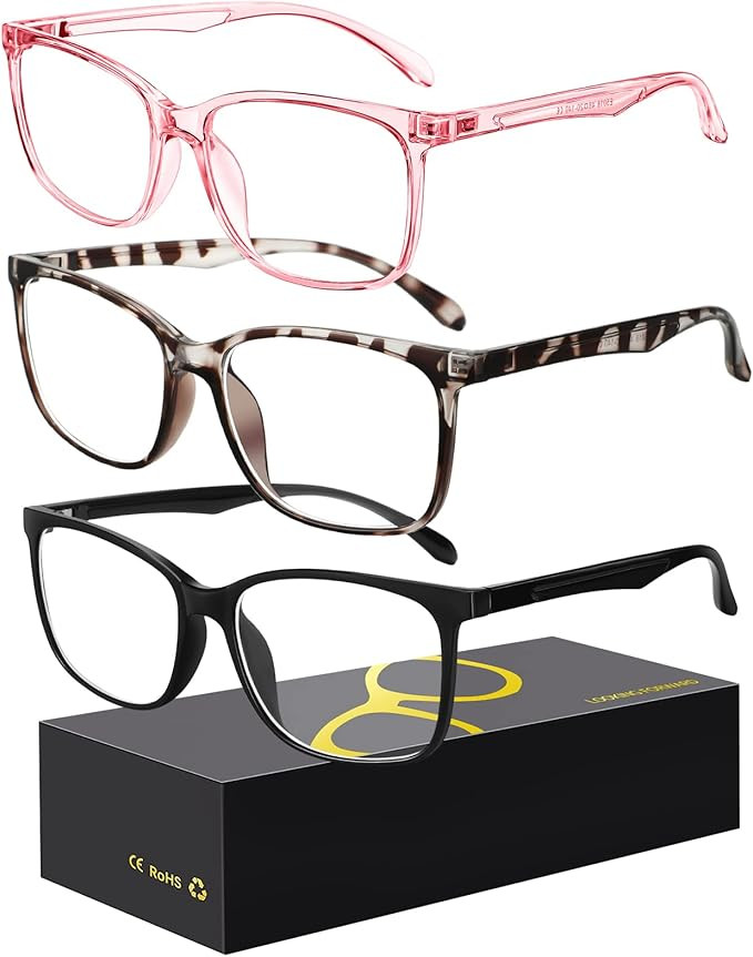 hunsquer Blue Light Glasses for Women Blue Light Blocking Glasses Men Computer Gaming Blue Screen... | Amazon (US)