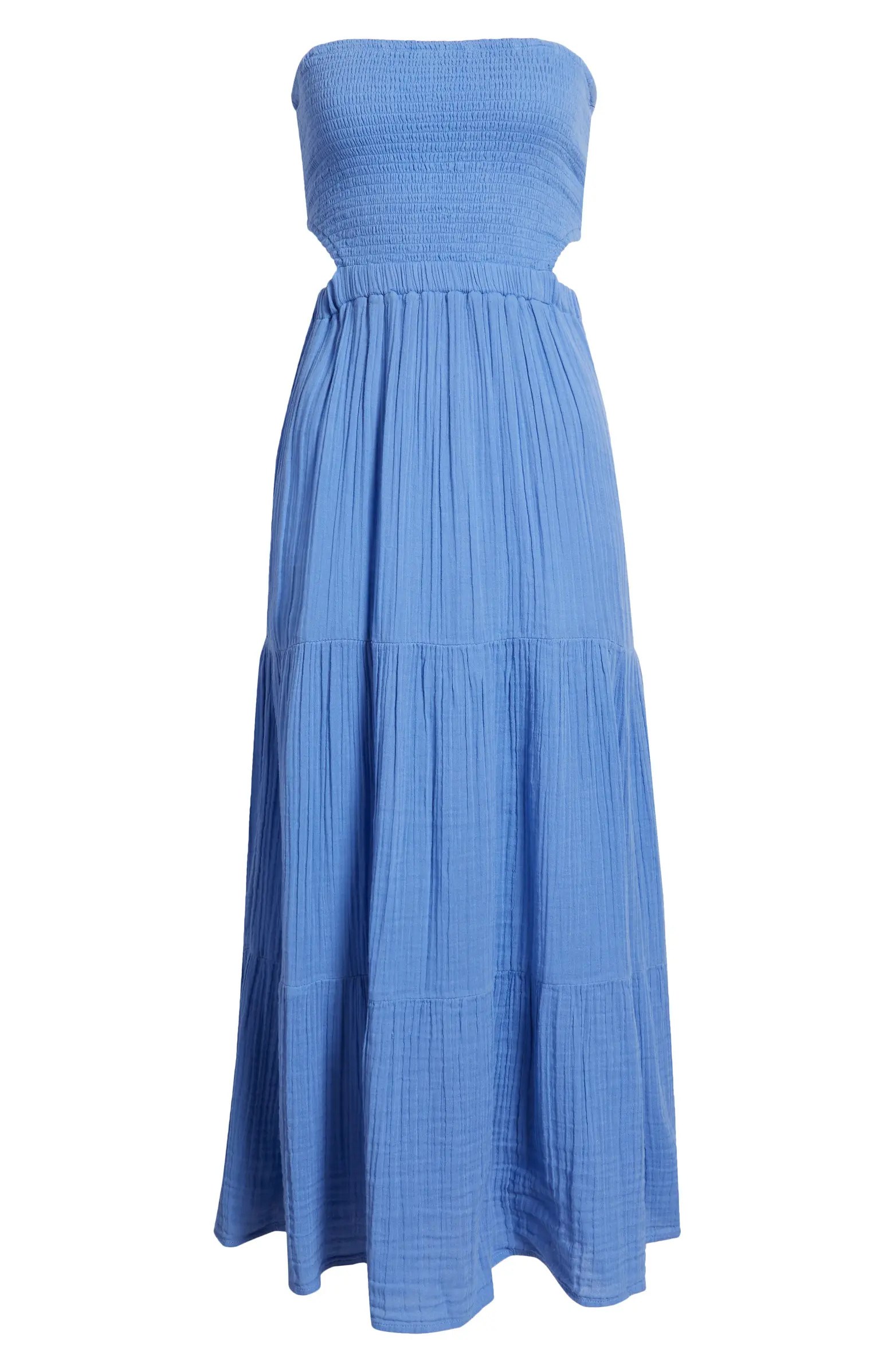 Premium Surf Strapless Cutout Maxi Dress | Nordstrom