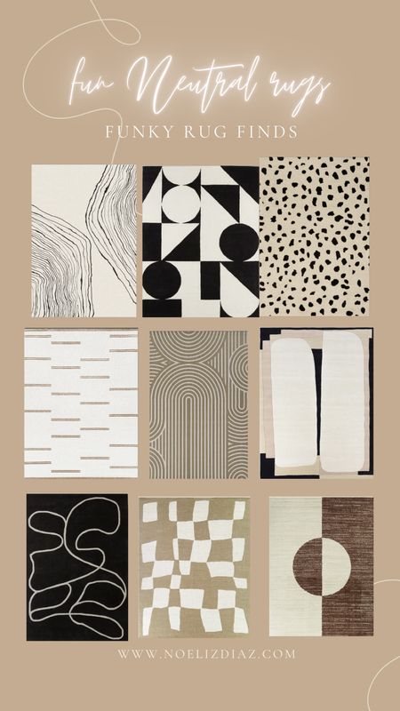 Who doesn’t love neutral funky rugs? Read more about funky rugs at noelizdiaz.com

#LTKstyletip #LTKhome #LTKfitness