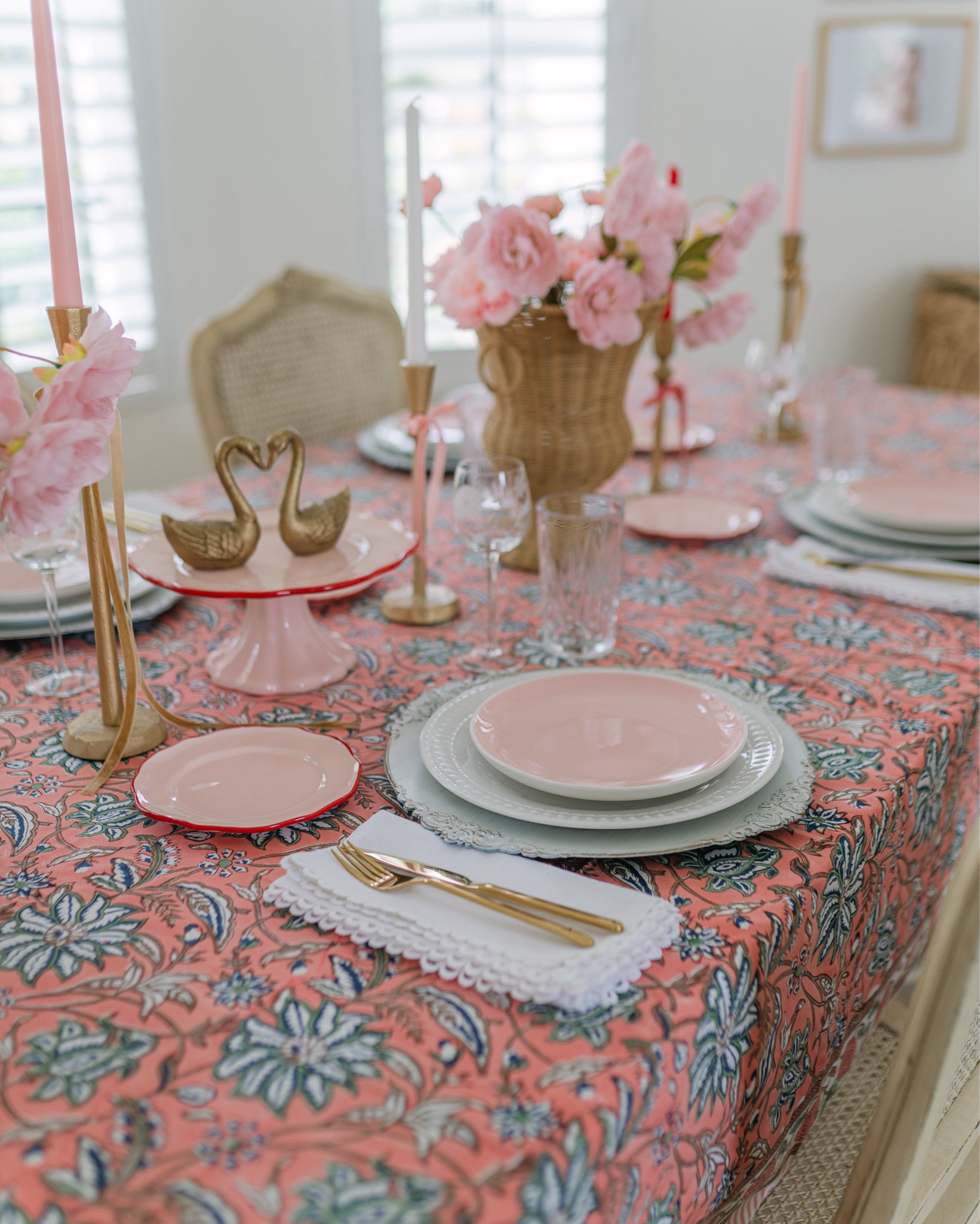 Valentine’s Day family table.

Valentine's Day is just around the corner, and I want to make it extra special for my family this year. I've been planning the perfect tablescape with all my favorite finds! These adorable appetizer plates with red piping from Target are just too cute, and I had to get the matching cake stand. I also snagged these soft pink salad plates from Walmart, but they're almost sold out, so hurry and grab yours before they're gone!  #ValentinesDay #Tablescape #Target #Walmart #LTKhome

#LTKFindsUnder50 #LTKSeasonal #LTKHome