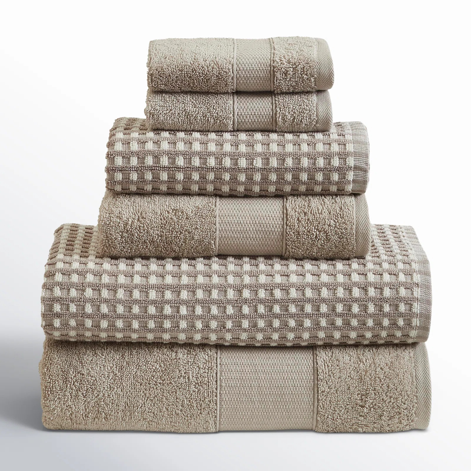 Drucilla Jacquard 6 Piece 100% Cotton Towel Set | Wayfair North America