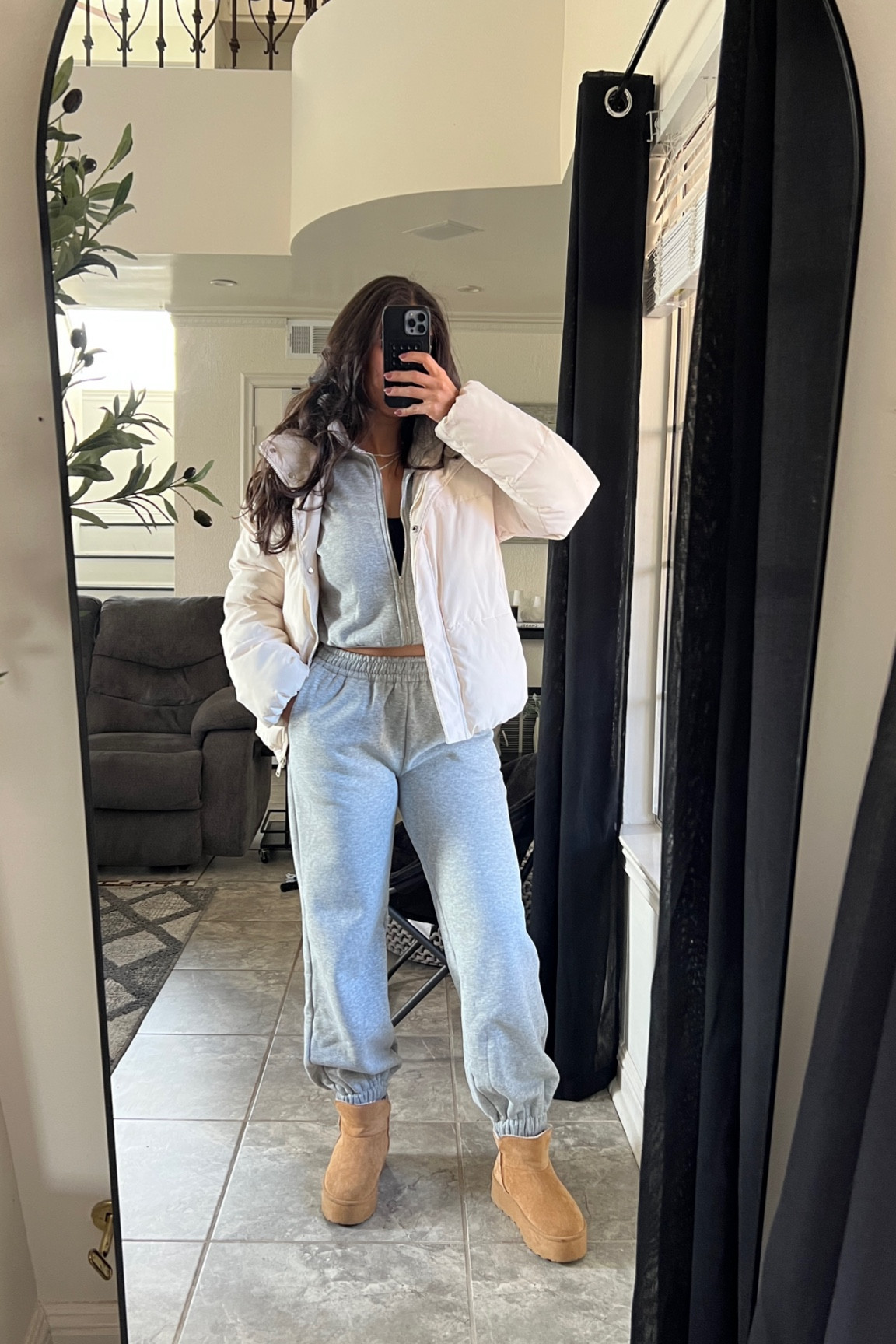 Casual Amazon outfit look 
Fleece lined two piece jogger set/ wearing size medium 
Puffer jacket size medium 

#LTKFindsUnder50 #LTKStyleTip #LTKSeasonal