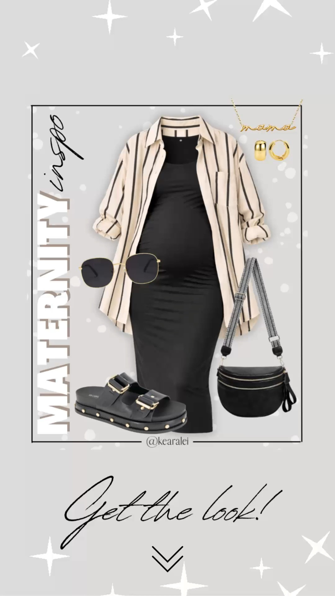 Summer Maternity outfits fall pregnancy clothes maternity outfit Amazon fashion black tank top bodycon maternity dress body con dresses with petal & pup black and khaki beige tan off white stripes striped button up cotton linen shirt casual oversized shirt top, black faux leather strap footbed sandals Birkenstocks look for less gold studded sandals, black leather bum bag crossbody purse bag, gold mama necklace, gold filled Huggies hoops earrings, gold rimmed square aviator polarized sunglasses  || baby bump style baby shower dress skirt shirt fashion cute outfits inspo spring summer mama outfits #maternity #style #fashion #outfit #outfits #babybump #dress #jacket #babymoon #affordable #amazon
.
.
.
baby shower dress, Maternity Dresses, Maternity, over the bump, motherhood maternity, pinkblush, mama shirt sweatshirt pullover, hospital bag, nursery, maternity photos, baby moon, pregnancy, pregnant, maternity leggings, maternity tops, diaper bag, mama necklace, baby boy, baby girl outfits, newborn, mom, 

Amazon fashion, teacher outfits, business casual, casual outfits, neutrals, street style, Midi skirt, Maxi Dress, Swimsuit, Bikini, Travel, skinny Jeans, Puffer Jackets, Concert Outfits, Sweater dress, Sweaters, cardigans Fleece Pullovers, hoodies, button-downs, Oversized Sweatshirts, Jeans, High Waisted Leggings, dresses, joggers, fall Fashion, winter fashion, leather jacket, Sherpa jackets, shacket, Plaid Shirt Jackets, apple watch bands, lounge set, Date Night Outfits, Vacation outfits, Mom jeans, shorts, sunglasses, Airport outfits, biker shorts, plus size fashion, Stanley cup tumbler, boots booties tall over the knee, ankle boots, Chelsea boots, combat boots, pointed toe, chunky sole, heel, high heels, mules, clogs, sneakers, slip on shoes, Nike, adidas, vans, dr. marten’s, ugg slippers, golden goose, sandals, high heels, loafers, Birkenstock Birkenstocks, Steve Madden

#LTKootd #LTKBump #LTKBaby