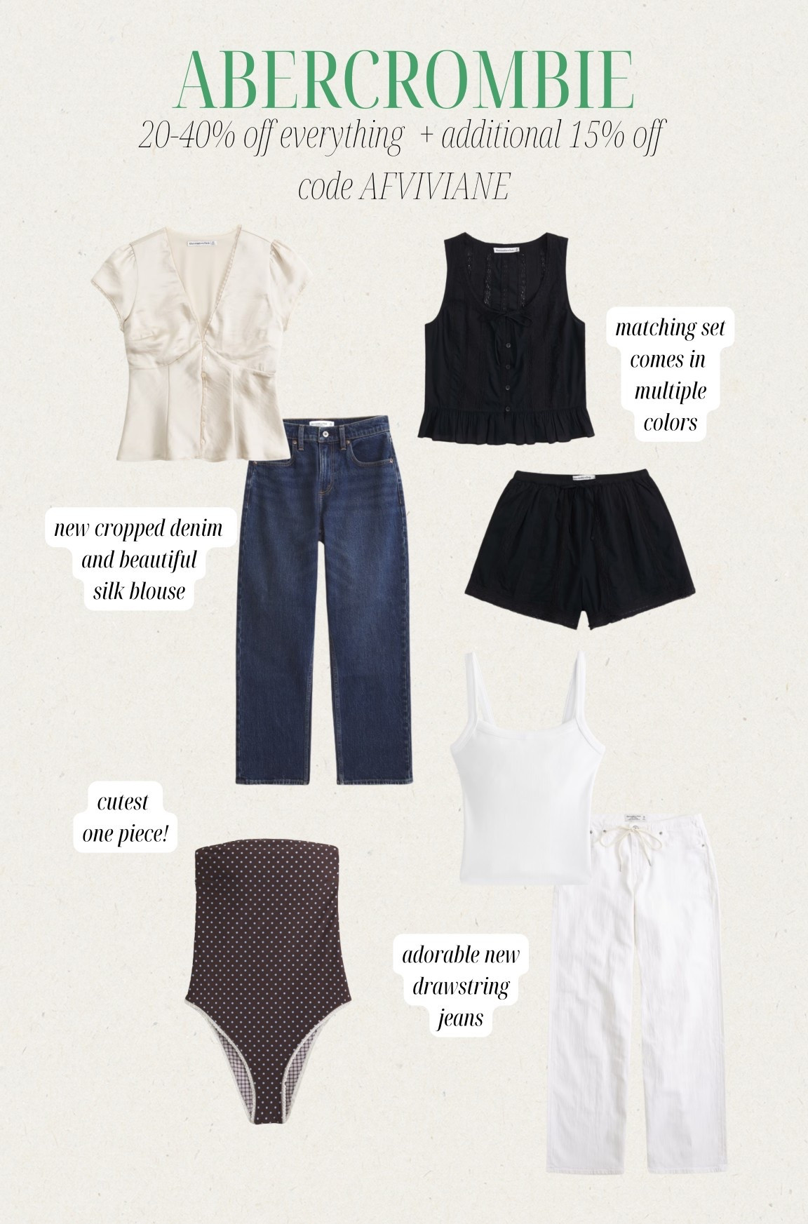 [3/25/26] code AFVIVIANE | Abercrombie sale!! 20%-40% off everything | new arrivals + favorites linked below 




#LTKPetite #LTKSaleAlert #LTKSeasonal