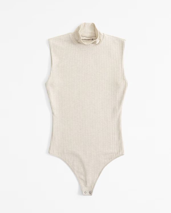 Wide Rib Mockneck Bodysuit | Abercrombie & Fitch (US)