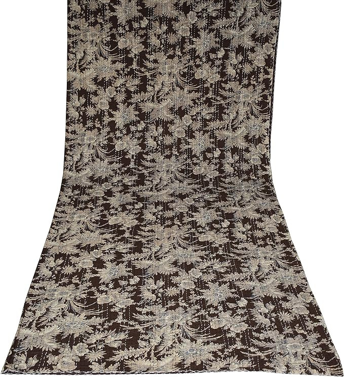 Sophia-Art King/Twin Handmade Floral Throw Coverlet Kantha Traditional Bedspread Bohemian Kantha ... | Amazon (US)