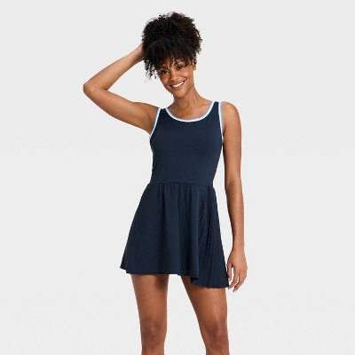 Women's Pleated Active Dress - All In Motion™ Navy Blue XXL | Target