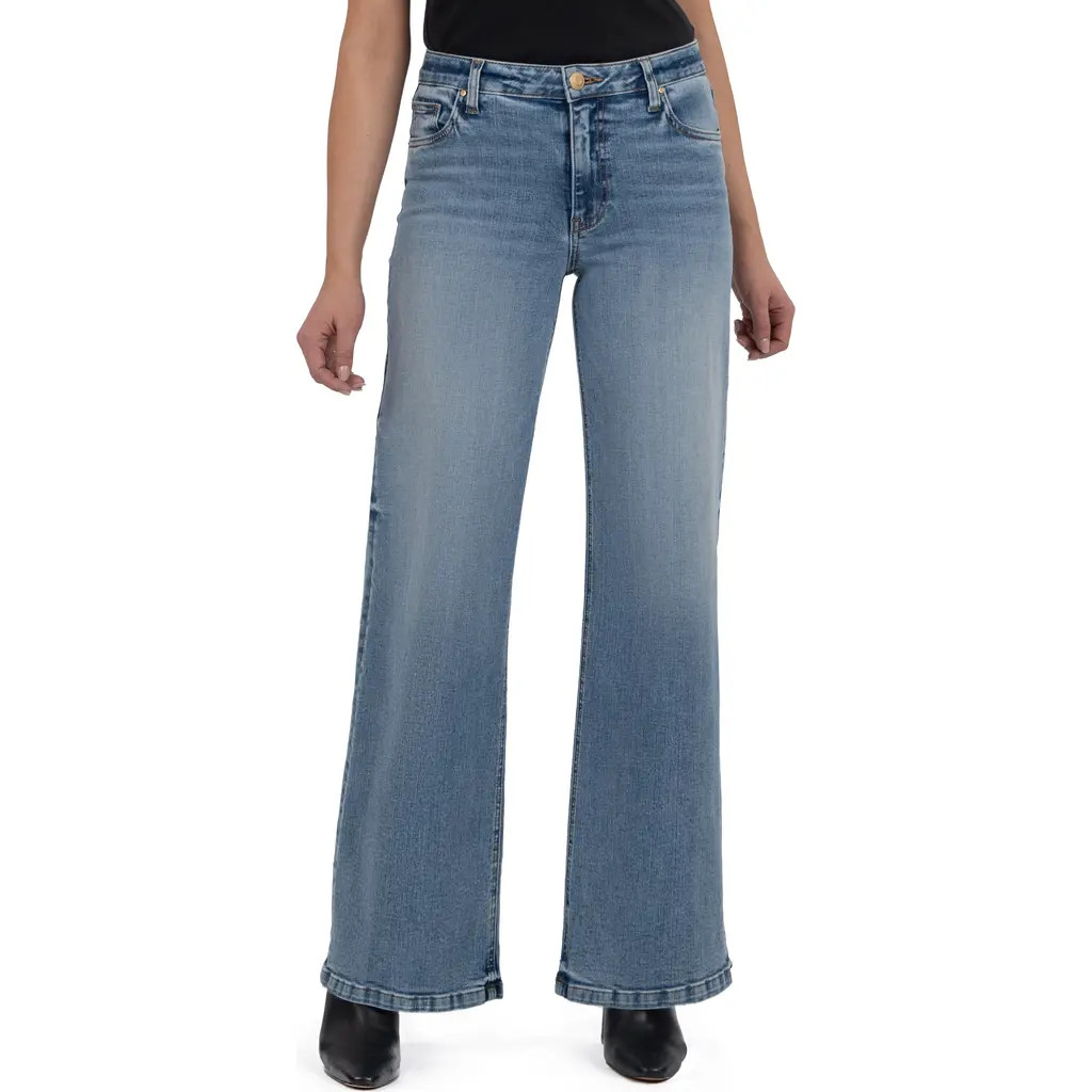 KUT from the Kloth The Jean Wide Leg Pants in Healthy at Nordstrom, Size 00 | Nordstrom