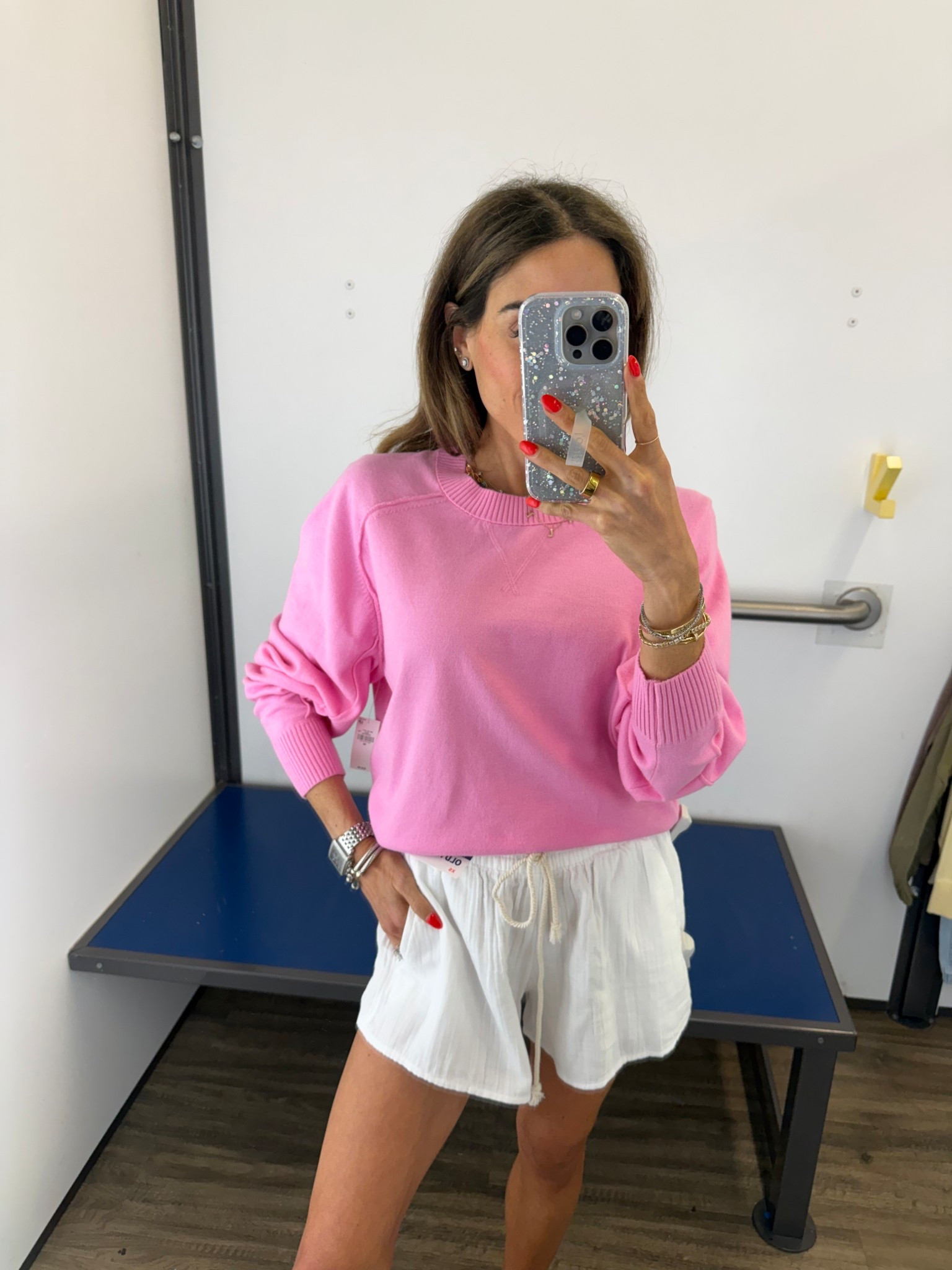 Pink sweater size xs so soft and cute for spring with white linen shrorts size xs 

#LTKSaleAlert #LTKPetite