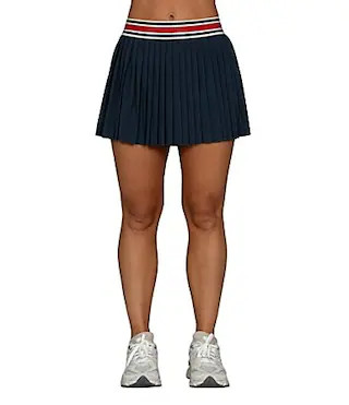 GOLD HINGE Striped Waist Pleated Mini Tennis Skirt -  S | Dillard's