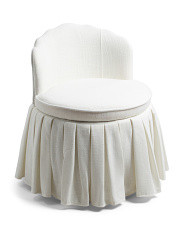 28in Swivel Vanity Chair With Under Seat Storage And Ruffle Skirt | Furniture & Lighting | Marsha... | Marshalls