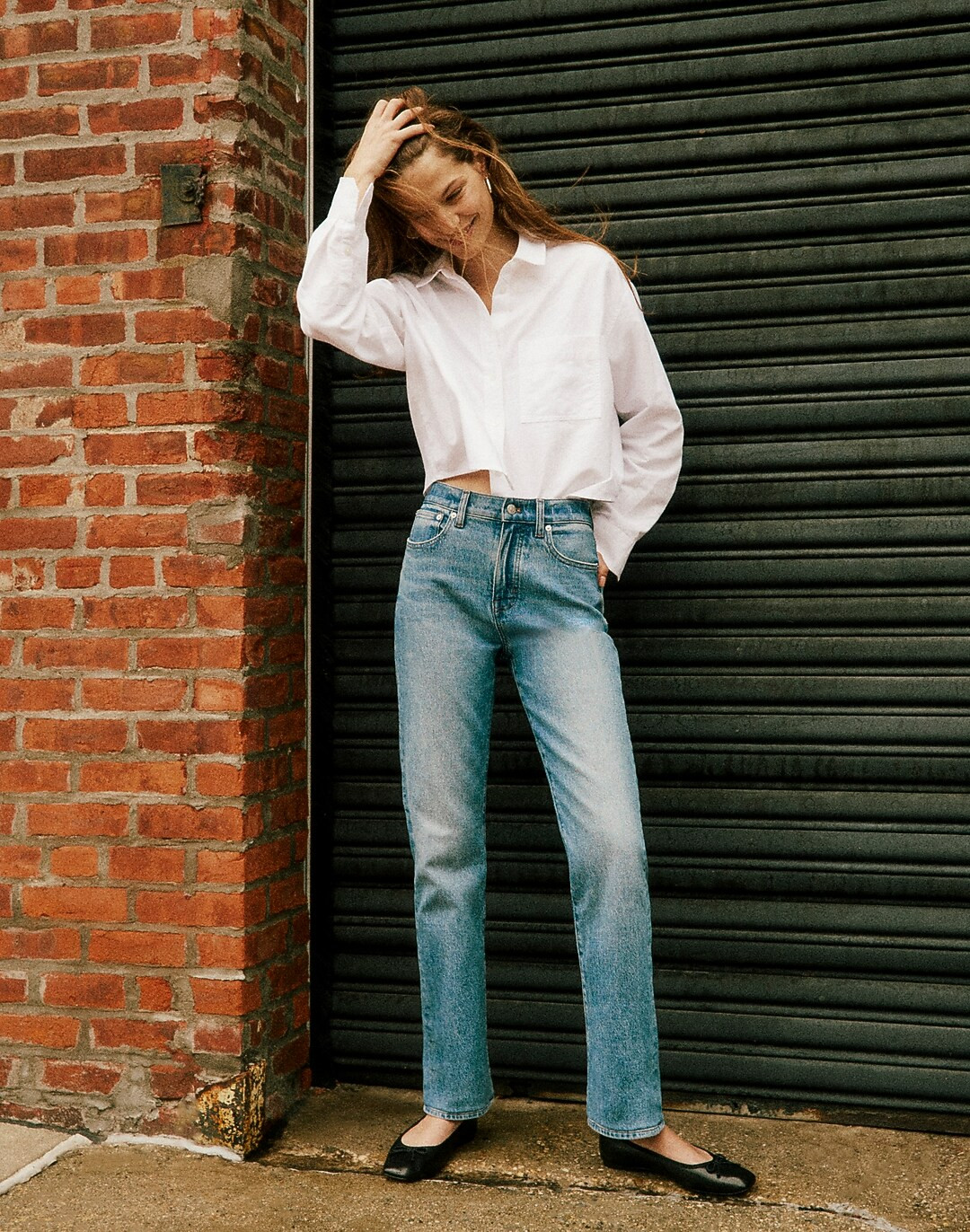 The Signature Oxford Crop Shirt | Madewell