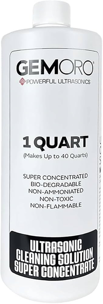 GemOro Jewelry Cleaner Solution Concentrate for Ultrasonic Machines | Professional Performance Li... | Amazon (US)