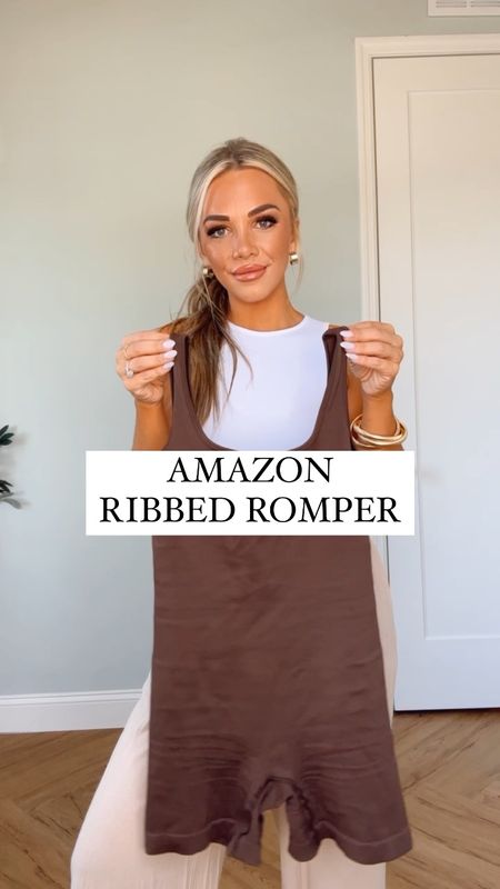 Amazon ribbed romper. I’m wearing my true size small, the flannel I’m wearing isn’t available online but I linked a lot of similar ones. There are endless ways to style this romper

#LTKstyletip #LTKSeasonal #LTKfindsunder50