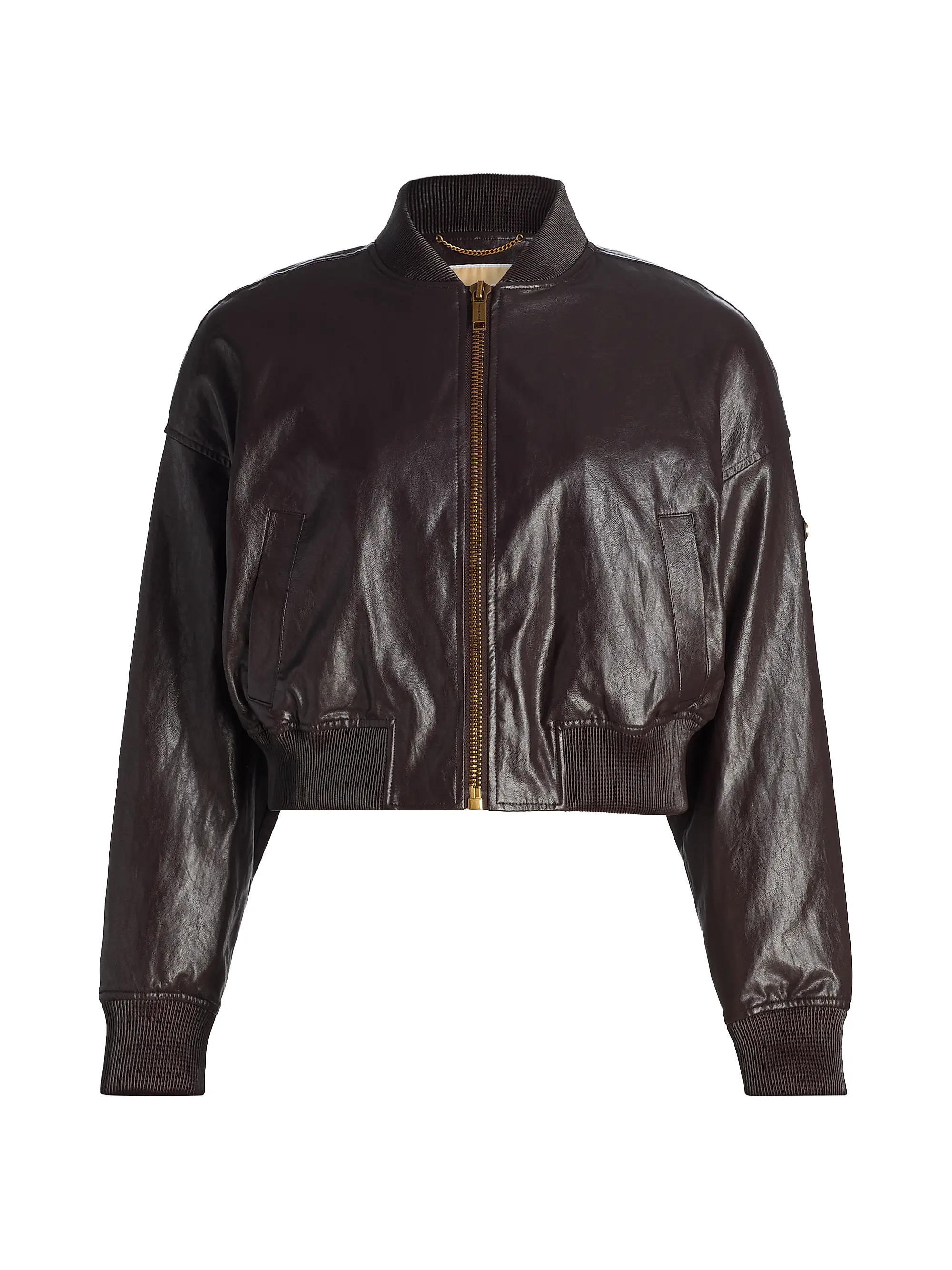 MICHAEL Michael Kors Faux Leather Crop Jacket | Saks Fifth Avenue | Saks Fifth Avenue