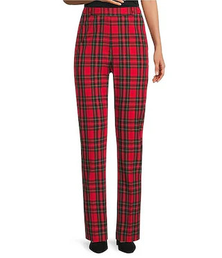 Alex Marie Coordinating Alexa Stretch Tartan Full Length Skinny Leg Pants | Dillard's | Dillard's