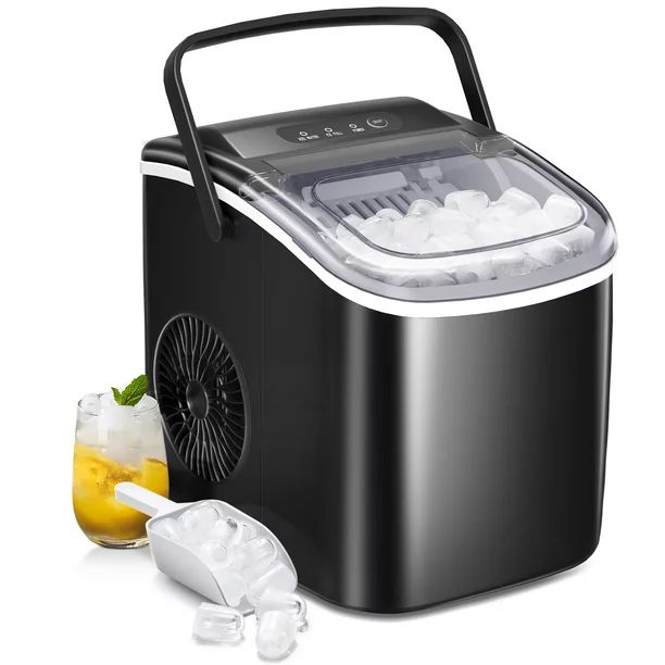 AGLUCKY Ice Makers Countertop, Portable Ice Maker Machine with Handle, Self-Cleaning Ice Maker, 2... | Walmart (US)